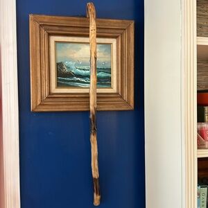 Vintage Hand Carved Wood Spirit Bamboo Wood Walking Cane 34.5”